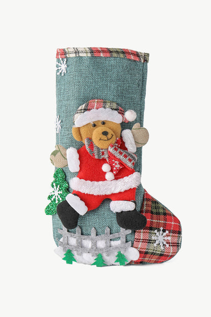 4-Pack Plaid Christmas Stockings