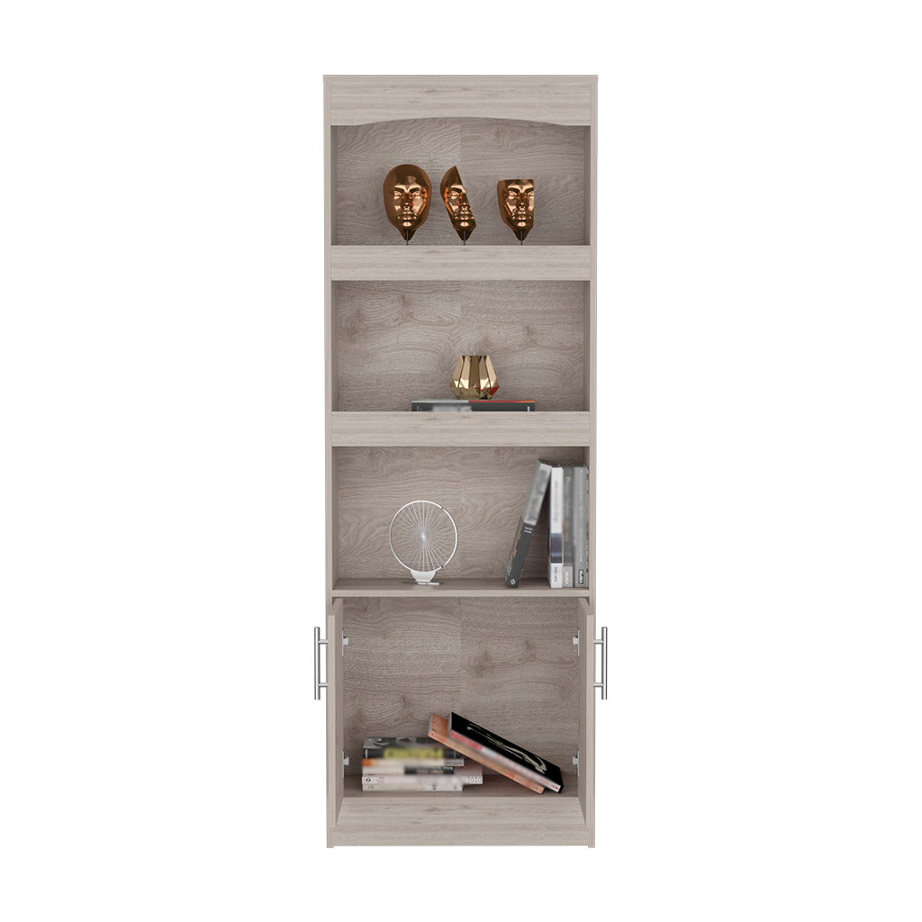 Denver Modern Gray Wood Bookcase Shelves