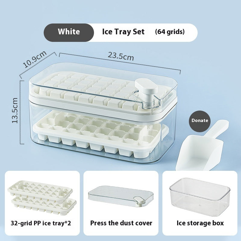 Lazy Ice Cube Tray with Storage Box