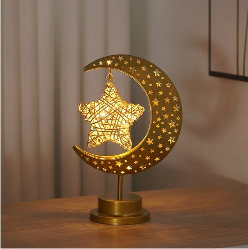 Creative Iron Moon LED Modeling Lamp