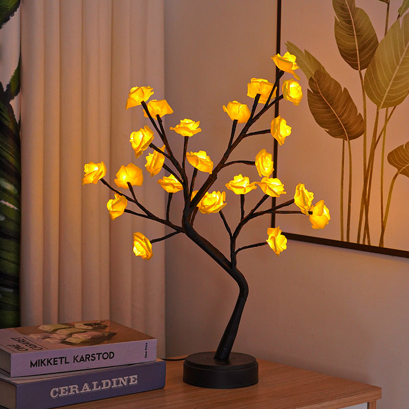 "Rose Flower Tree USB Night Lamp