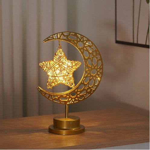 Creative Iron Moon LED Modeling Lamp