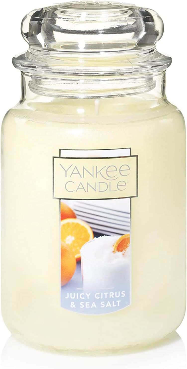 Lemon Lavender Scented, Classic 22Oz Large Jar Single Wick Candle, over 110 Hours of Burn Time, Ideal for Gifting, Events, and Home Fragrance