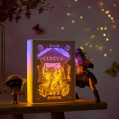 Circus 3D Shadow Carved Lamp