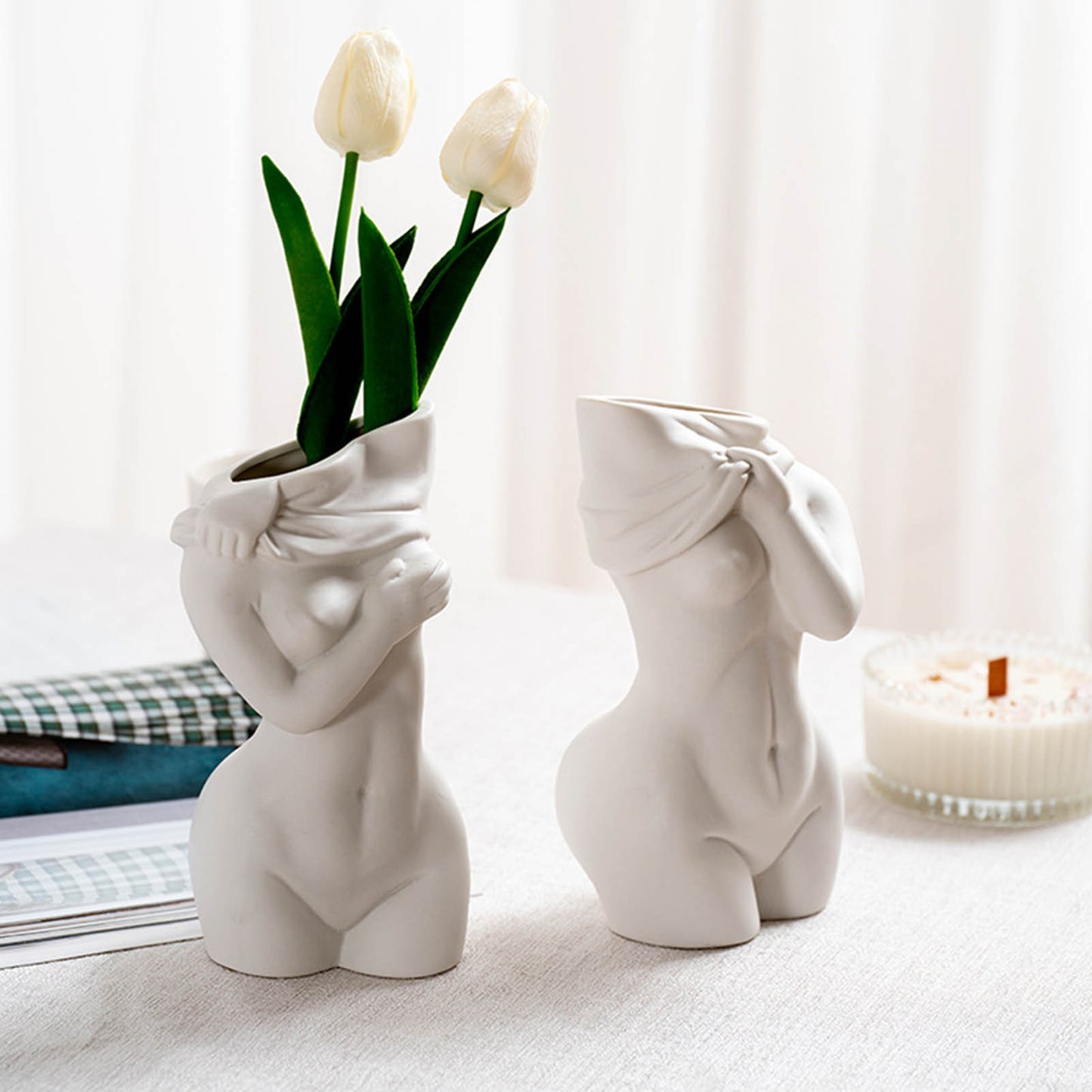 Human Form Ceramic Vases - Decorative Art Ornaments