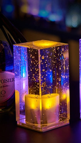 LED Rechargeable Bar Table Lamp - Clear Night Light