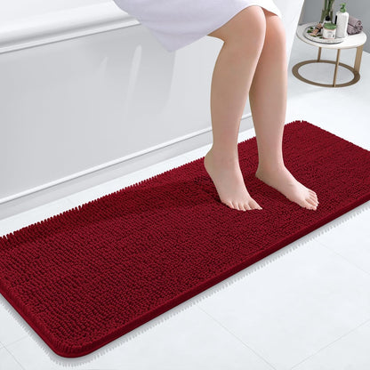 Bathroom Rugs 30X20, Extra Soft Absorbent Chenille Bath Rugs, Rubber Backing Quick Dry, Machine Washable Bath Mats for Bathroom Floor, Tub and Shower, Home Decor Accessories, Grey