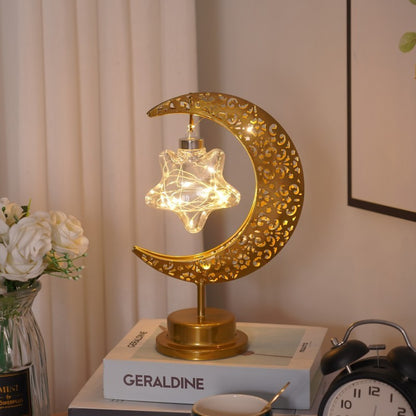 Creative Iron Moon LED Modeling Lamp