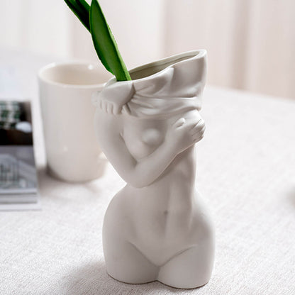 Human Form Ceramic Vases - Decorative Art Ornaments