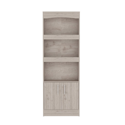 Denver Modern Gray Wood Bookcase Shelves