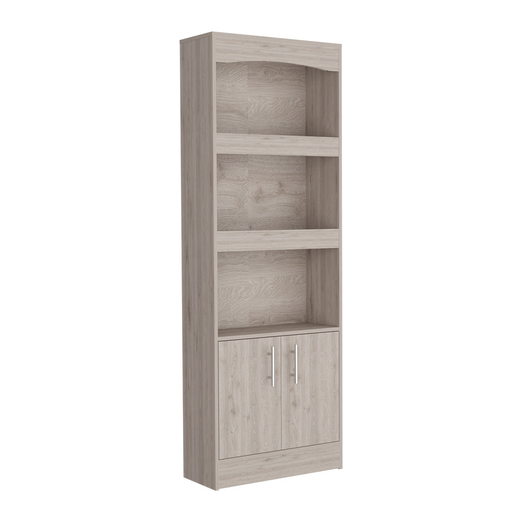 Denver Modern Gray Wood Bookcase Shelves