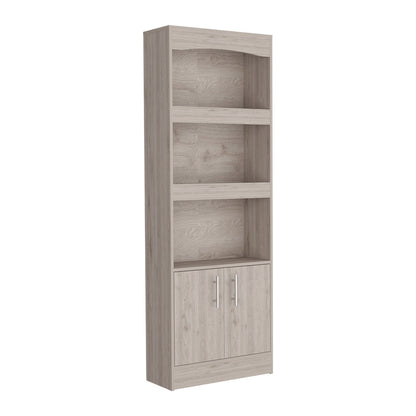 Denver Modern Gray Wood Bookcase Shelves