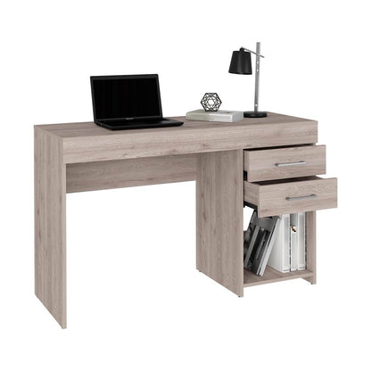 Limestone Computer Desk – Light Gray Office Solution