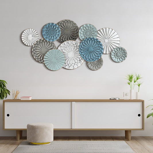 Multi-Color Metal Abstract Flower Wall Decor