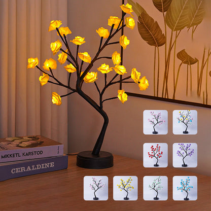 "Rose Flower Tree USB Night Lamp