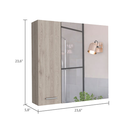 Prague Medicine Cabinet – Elegant Light Gray Bathroom Essential