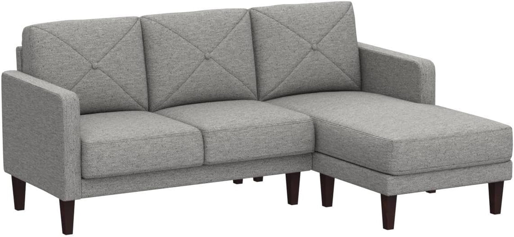 Convertible Sectional Sofa Couch with Chaise L Shaped Sofa Couch Reversible Sofa Couch Grey